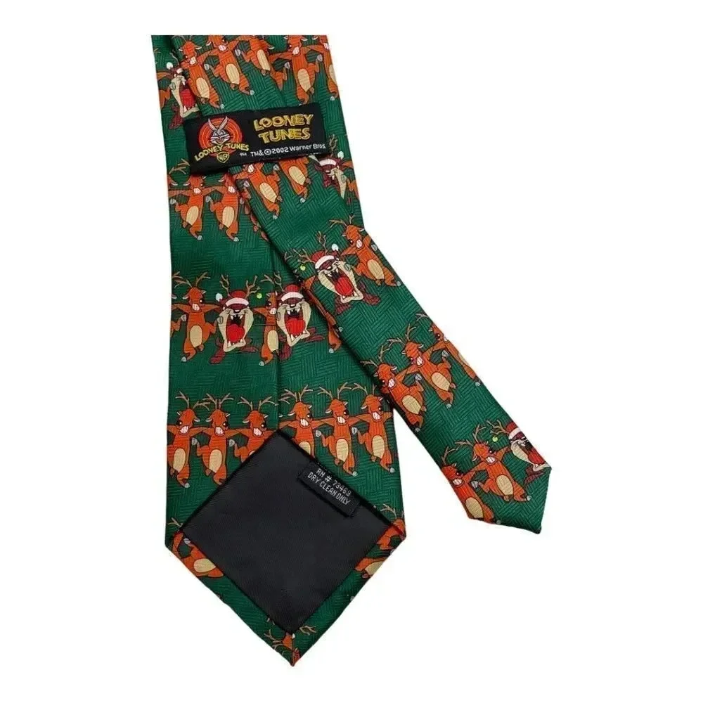 Looney Tunes Christmas Holiday Taz Dancing Reindeer Neck Tie